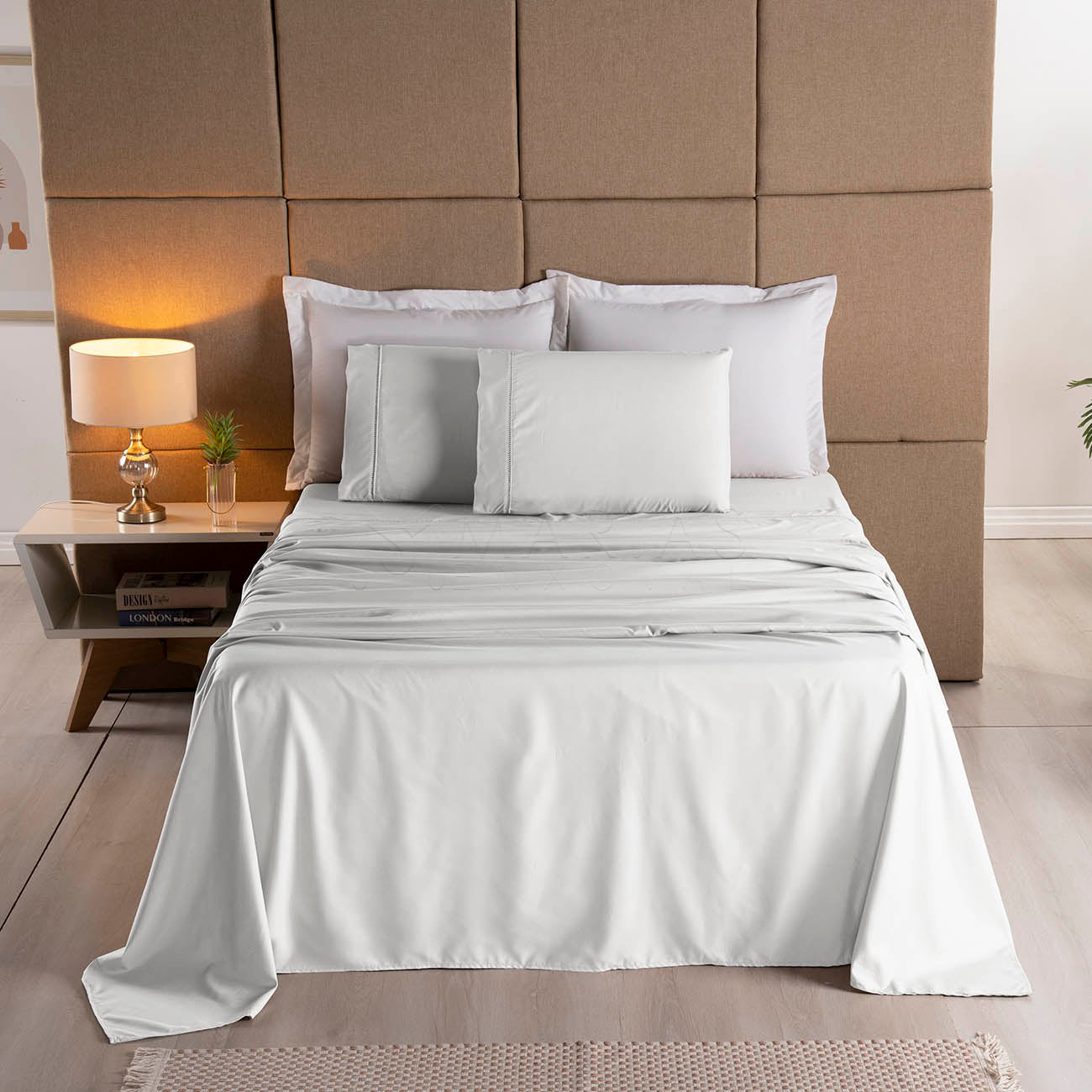 Juego de Sábanas ConfortMax 3 Piezas Percal 400 Hilos Hotel